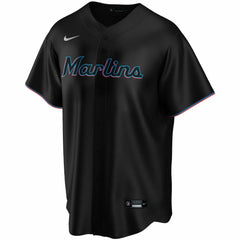 Miami Marlins Alternate Replica Custom Jersey Black