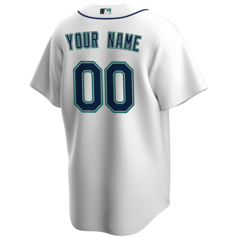 Seattle Mariners Home Replica Custom Jersey White
