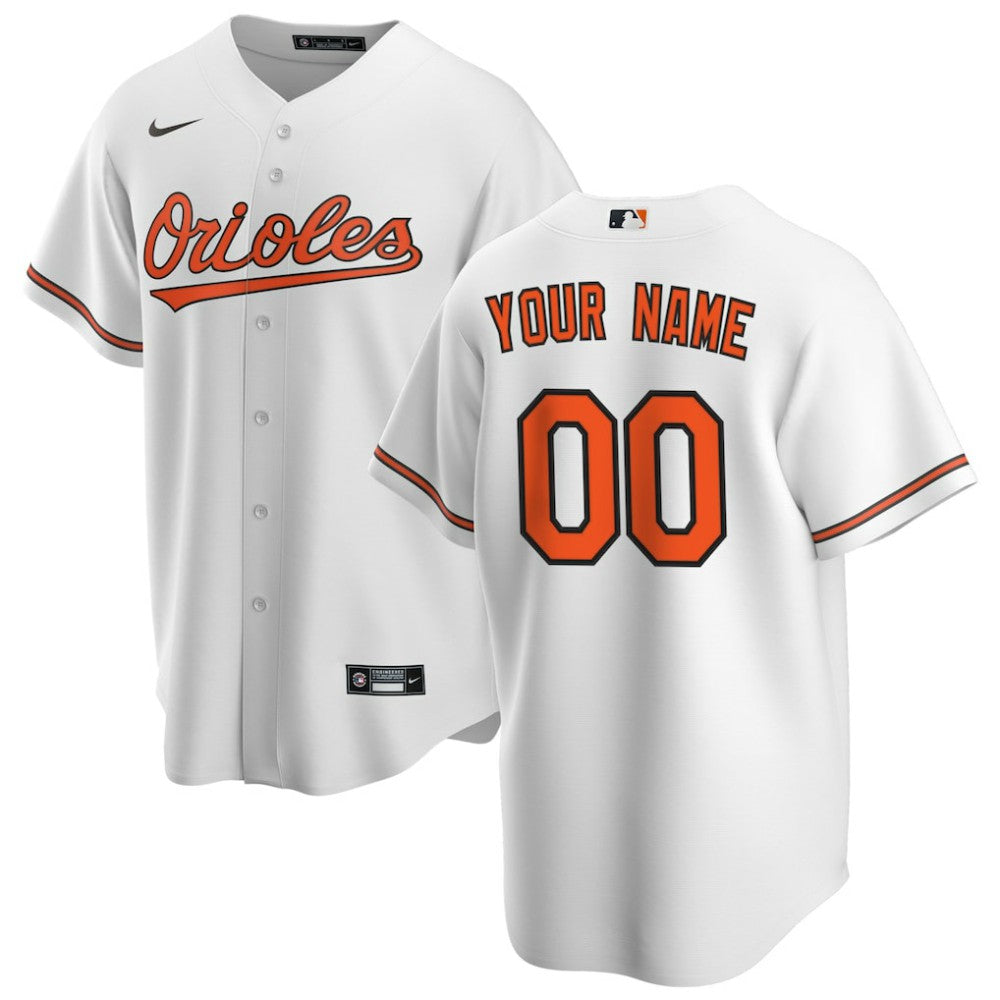 Baltimore Orioles Home Replica Custom Jersey White