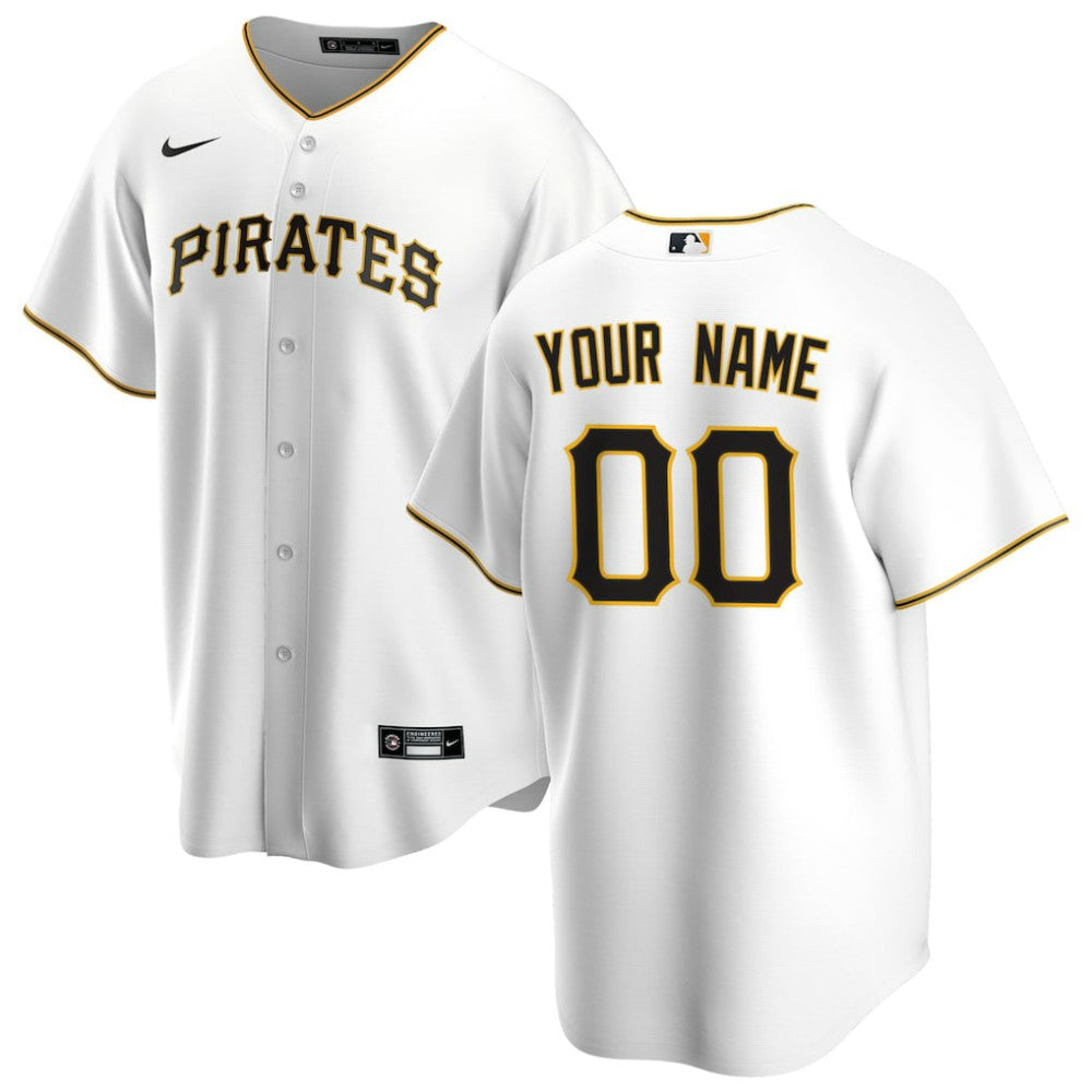 Pittsburgh Pirates Home Replica Custom Jersey White