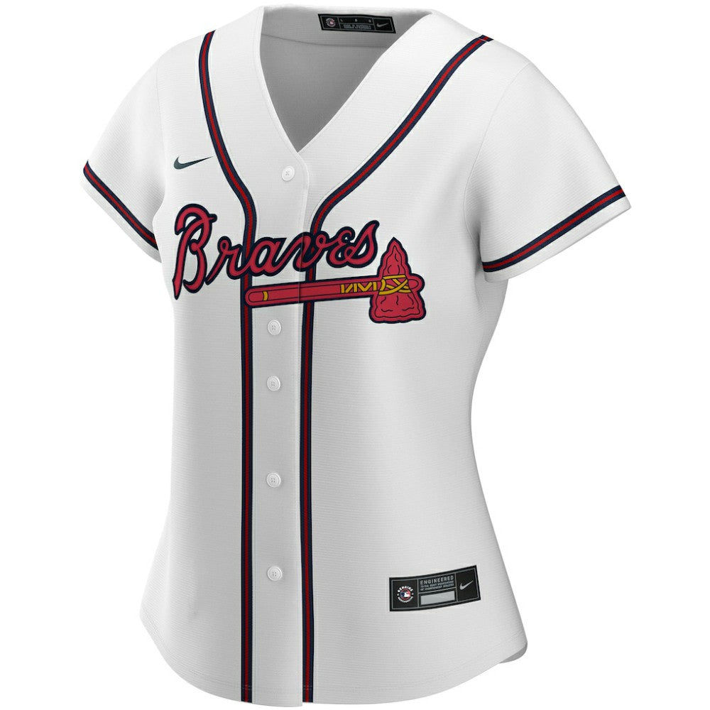 Atlanta Braves Women's Home Replica Custom Jersey White