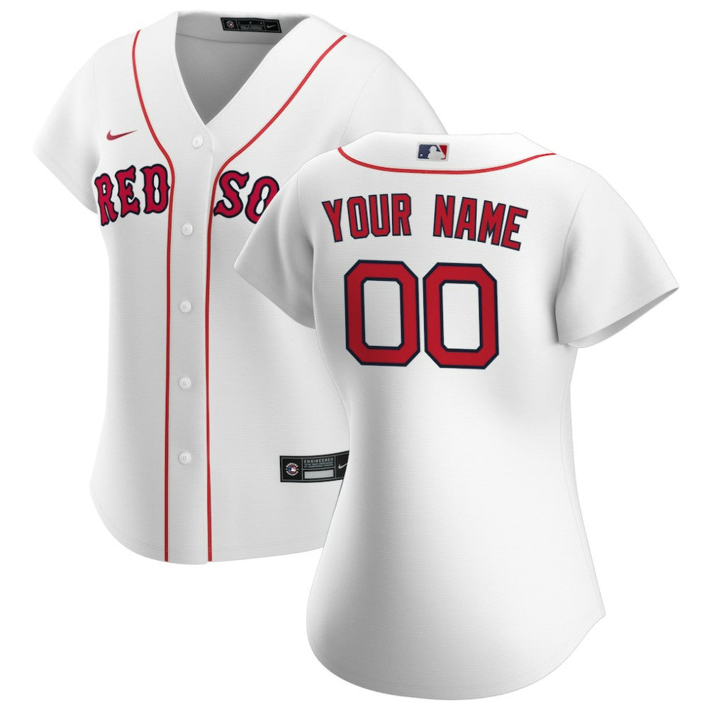 Boston Red Sox Women's Home Replica Custom Jersey White