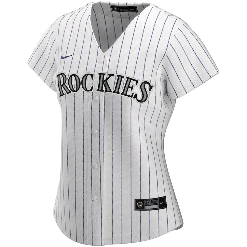 Colorado Rockies Women's Home Replica Custom Jersey White