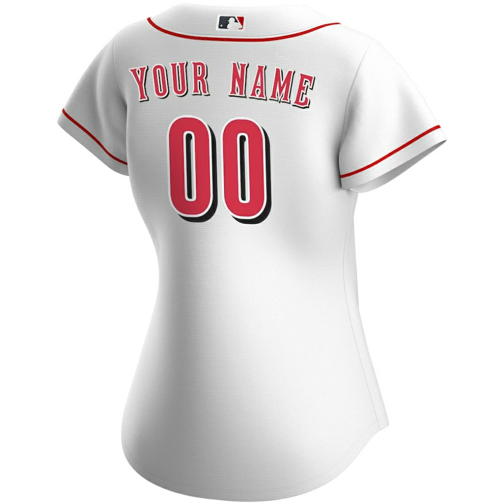 Cincinnati Reds Women's Home Replica Custom Jersey White