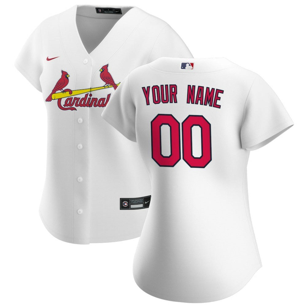 St. Louis Cardinals Women's Home Replica Custom Jersey White