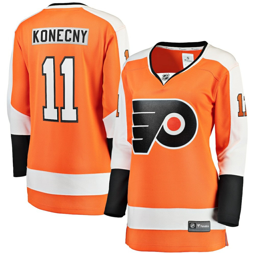 Travis Konecny Philadelphia Flyers Fanatics Women's Home Breakaway Jersey - Orange Jerseys