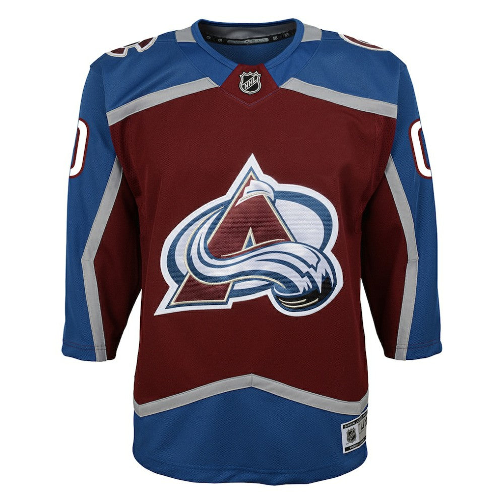 Colorado Avalanche Youth Home Premier Custom Jersey - Burgundy Jerseys