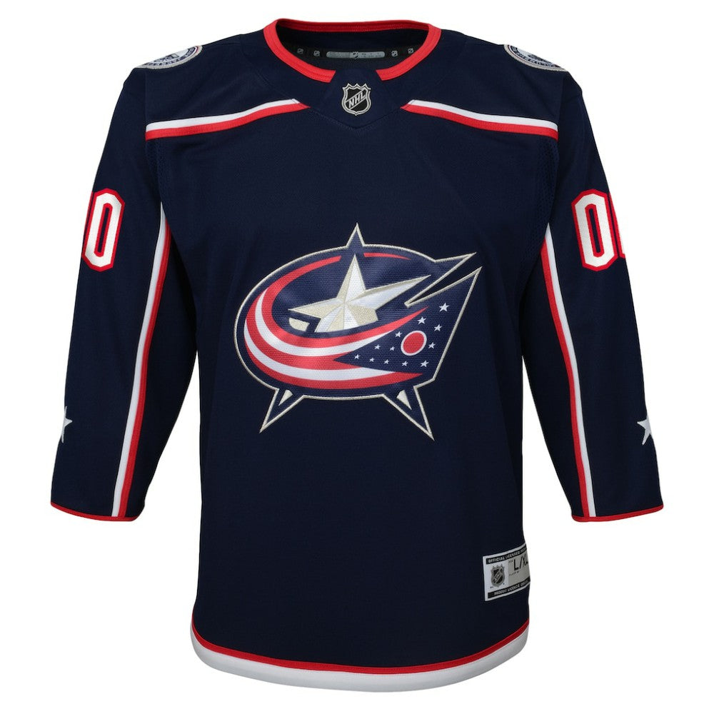Columbus Blue Jackets Youth Home Premier Custom Jersey - Navy Jerseys