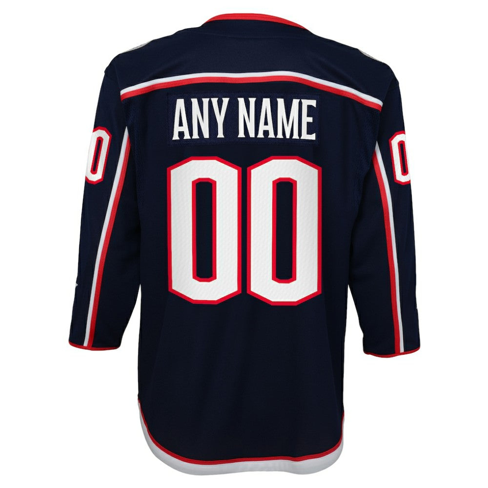 Columbus Blue Jackets Youth Home Premier Custom Jersey - Navy Jerseys