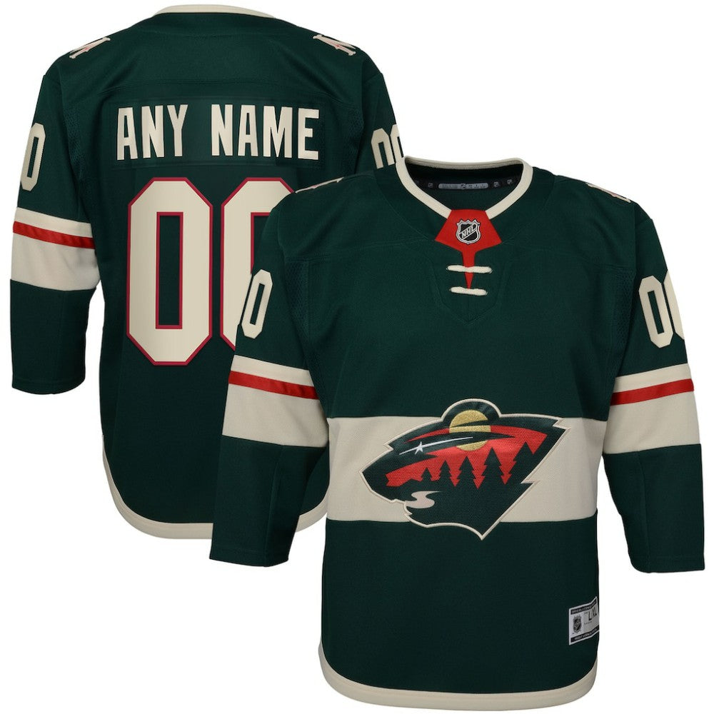 Minnesota Wild Youth Home Premier Custom Jersey - Green Jerseys