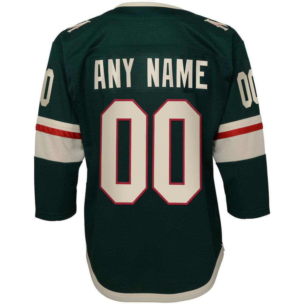 Minnesota Wild Youth Home Premier Custom Jersey - Green Jerseys