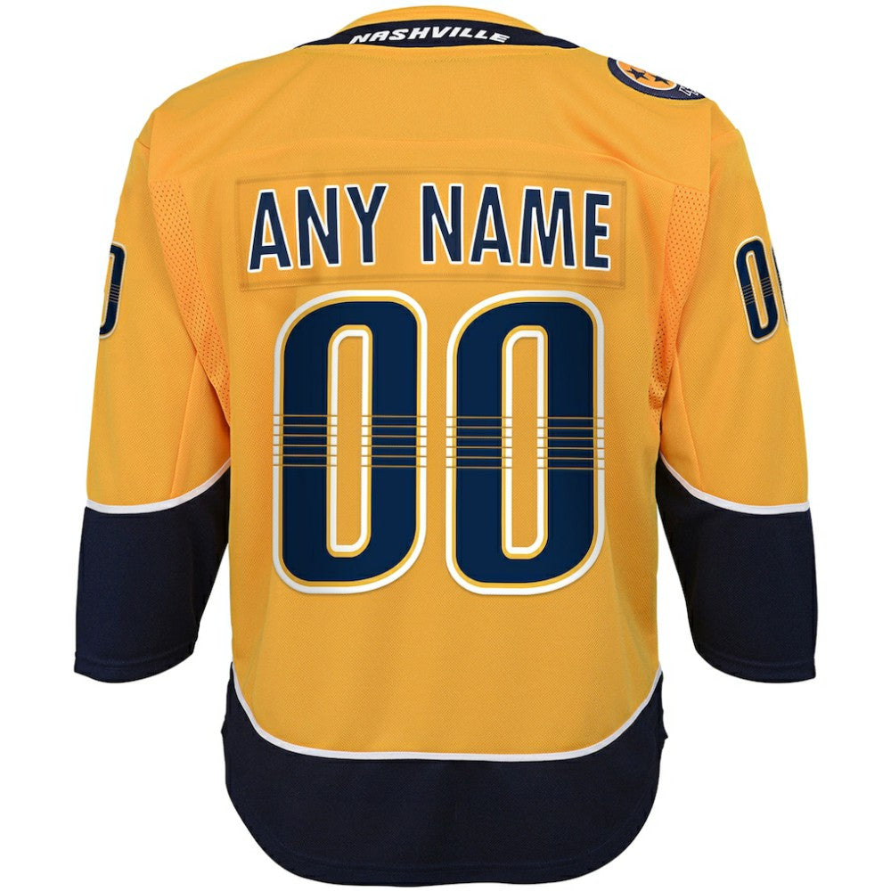 Nashville Predators Youth Home Premier Custom Jersey - Yellow Jerseys