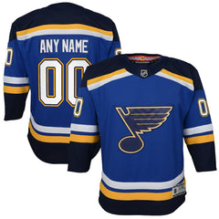 St. Louis Blues Youth Home Premier Custom Jersey - Blue Jerseys
