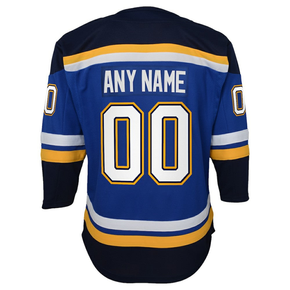 St. Louis Blues Youth Home Premier Custom Jersey - Blue Jerseys