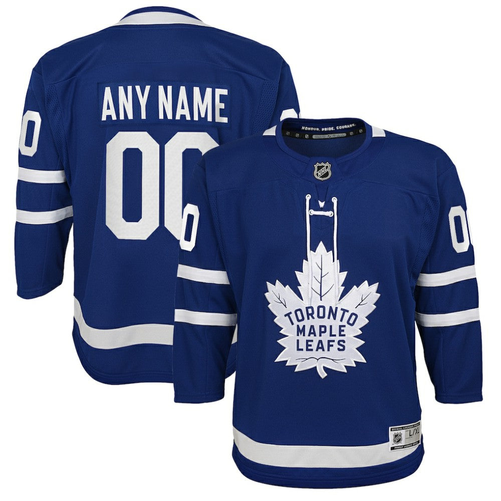 Toronto Maple Leafs Youth Home Premier Custom Jersey - Blue Jerseys