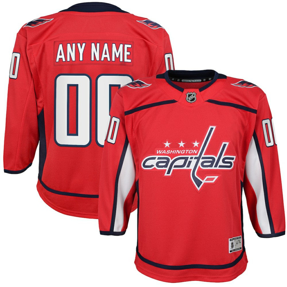 Washington Capitals Youth Home Custom Premier Jersey - Red Jerseys