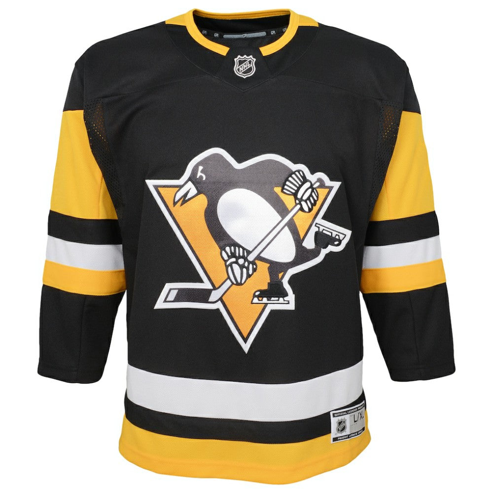 Pittsburgh Penguins Youth Home Premier Blank Jersey - Black Jerseys
