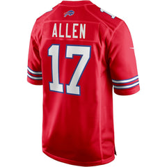 Josh Allen Buffalo Bills Alternate Game Player Jersey - Red sale