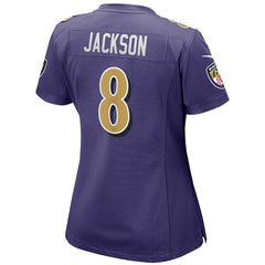 Lamar Jackson Baltimore Ravens Women's Alternate Game Player Jersey - Purple sale