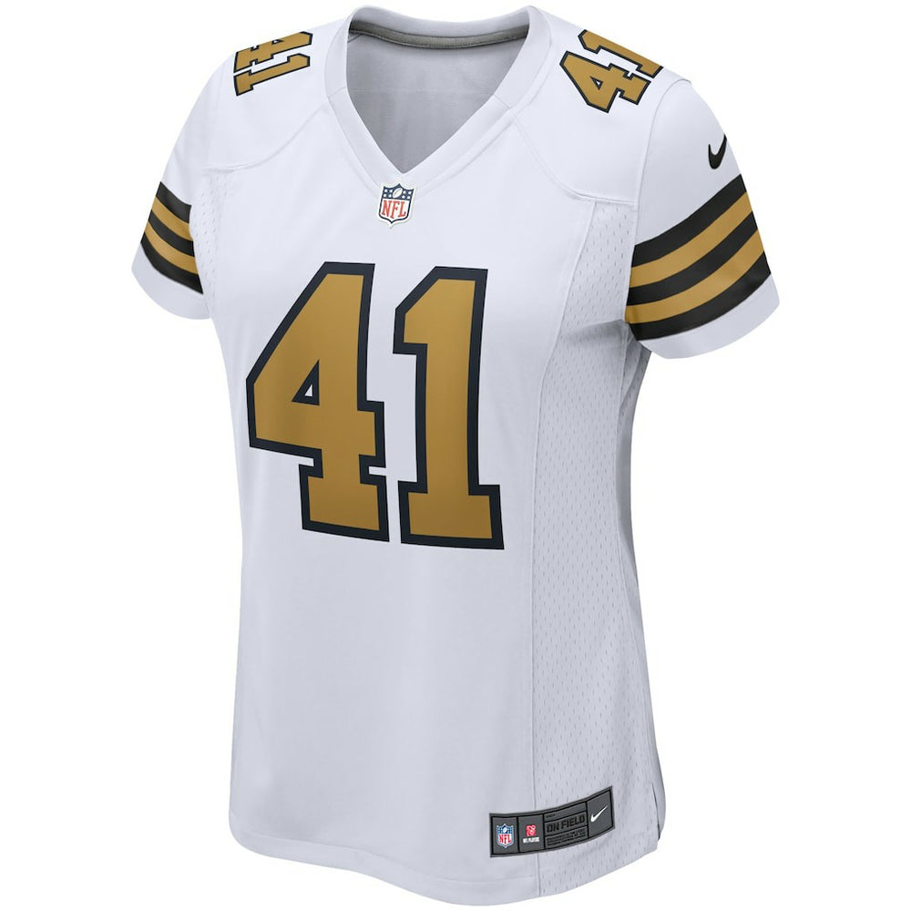 Alvin Kamara New Orleans Saints Women's Alternate Game Player Jersey - White cheap