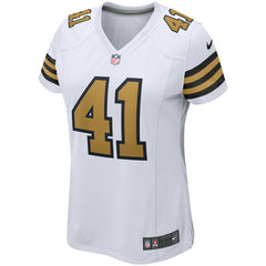 Alvin Kamara New Orleans Saints Women's Alternate Game Player Jersey - White cheap