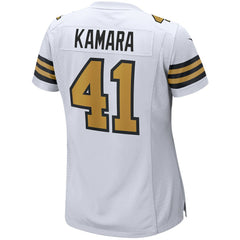 Alvin Kamara New Orleans Saints Women's Alternate Game Player Jersey - White cheap
