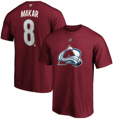 Cale Makar Colorado Avalanche Fanatics Authentic Stack Player Name & Number T-Shirt - Burgundy T-shirts