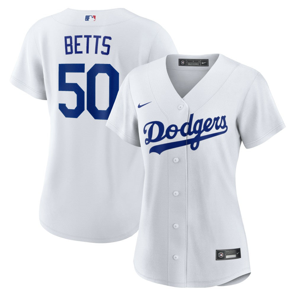 Mookie Betts Los Angeles Dodgers Women's Home Replica Player Jersey White