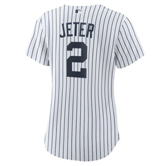 Derek Jeter New York Yankees Women's Home Replica Player Name Jersey White/Navy