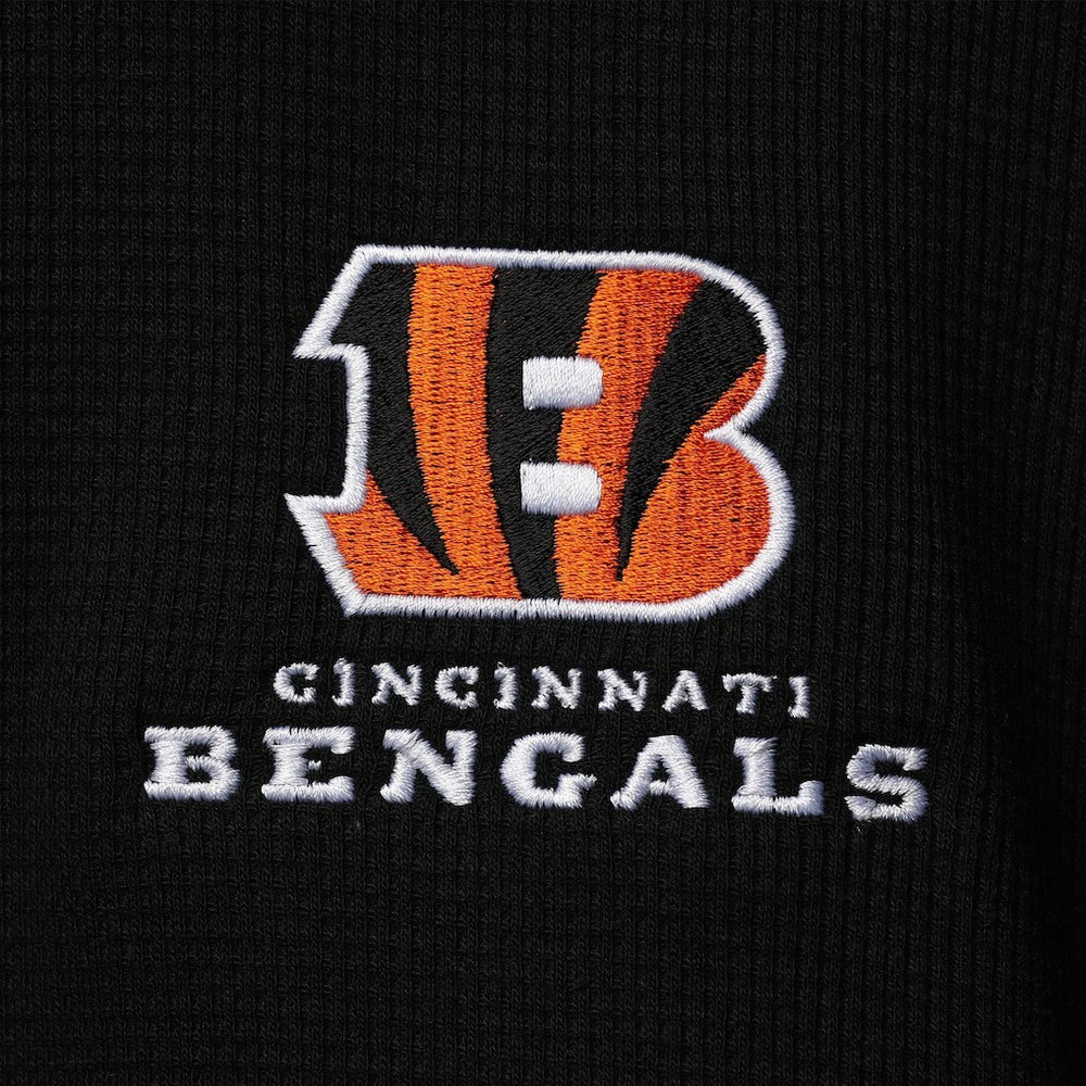 Cincinnati Bengals Dunbrooke Logo Maverick Thermal Henley Long Sleeve T-Shirt - Black for sale