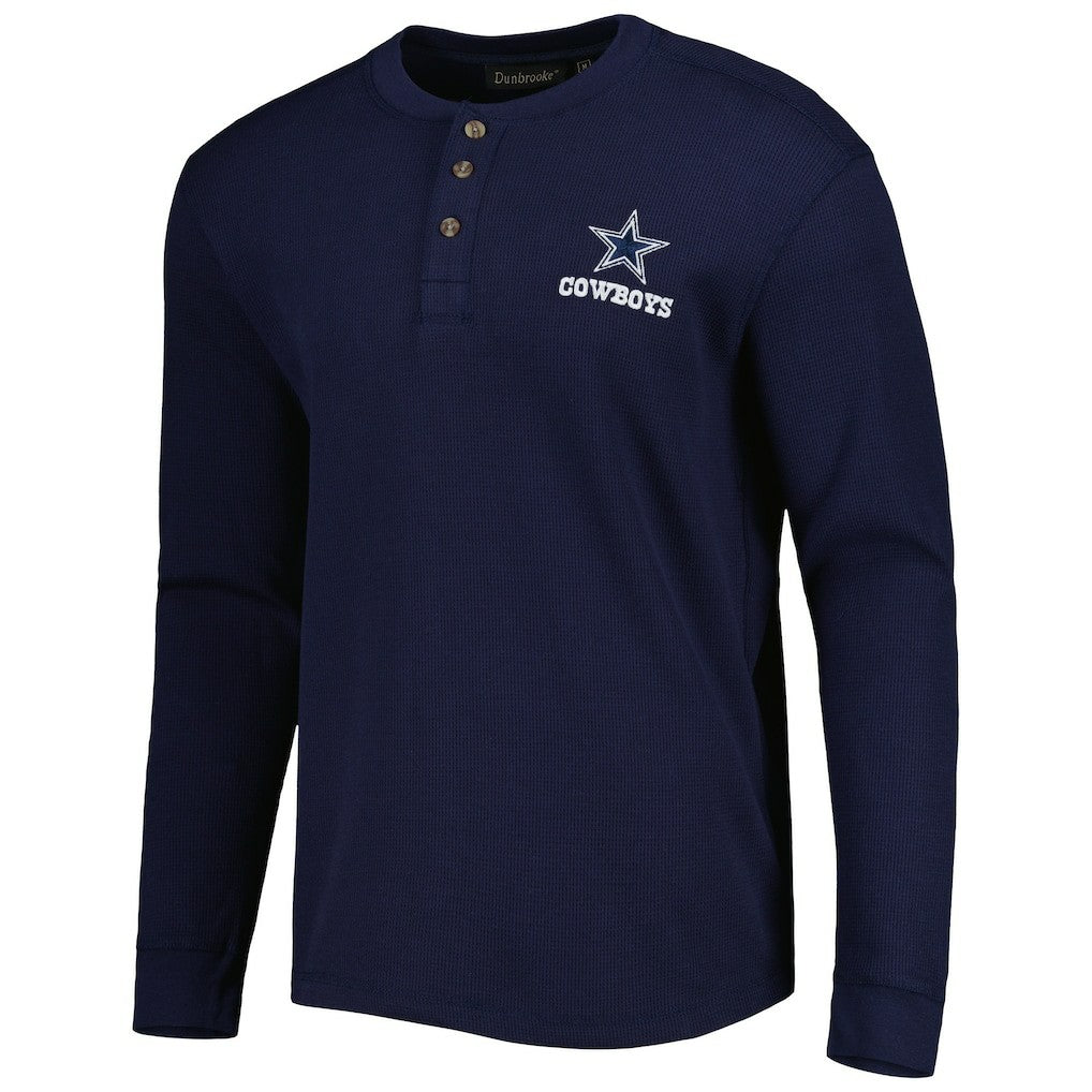 Dallas Cowboys Maverick Thermal Henley Long Sleeve T-Shirt - Navy sale