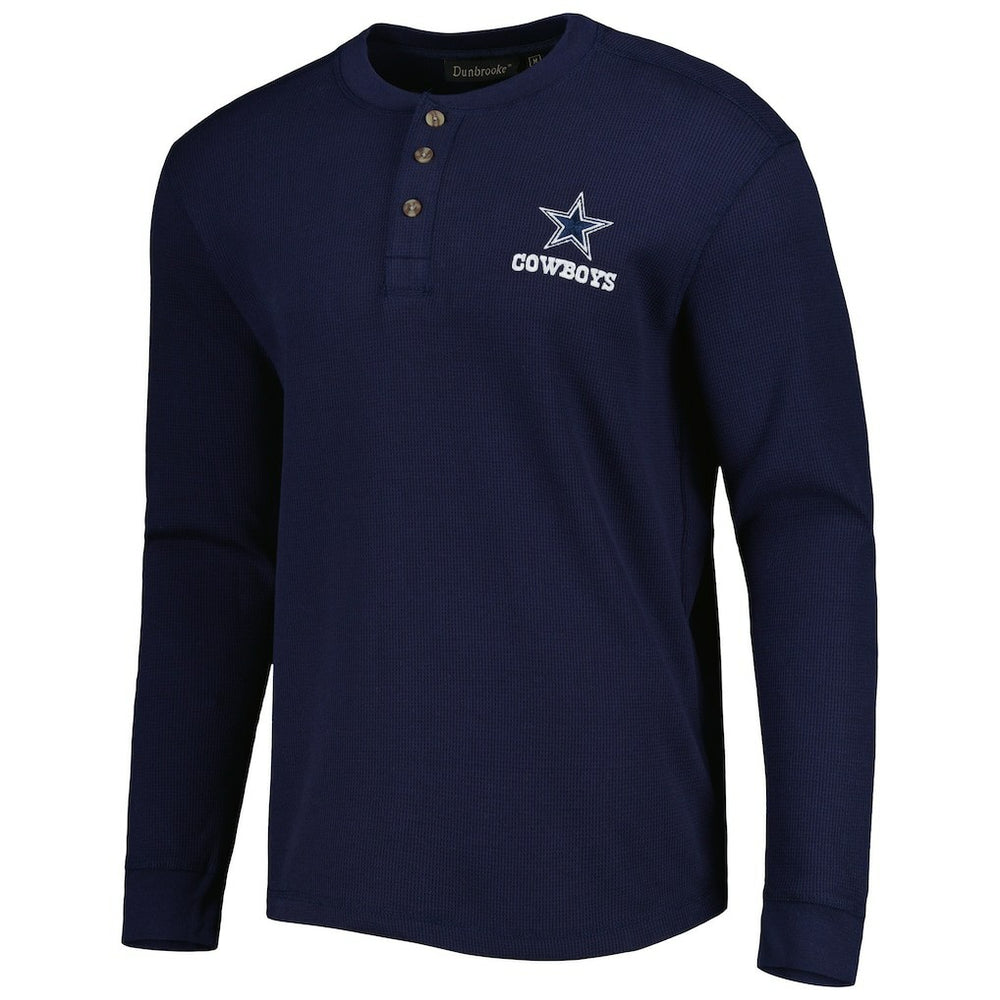 Dallas Cowboys Maverick Thermal Henley Long Sleeve T-Shirt - Navy sale