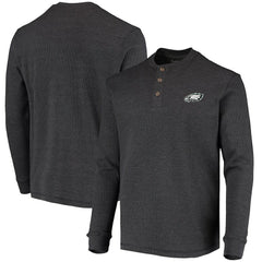 Philadelphia Eagles Dunbrooke Logo Maverick Thermal Henley Long Sleeve T-Shirt - Charcoal on sale