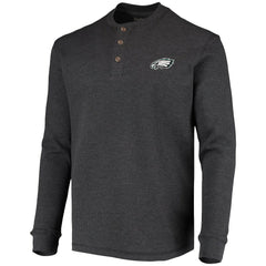 Philadelphia Eagles Dunbrooke Logo Maverick Thermal Henley Long Sleeve T-Shirt - Charcoal on sale