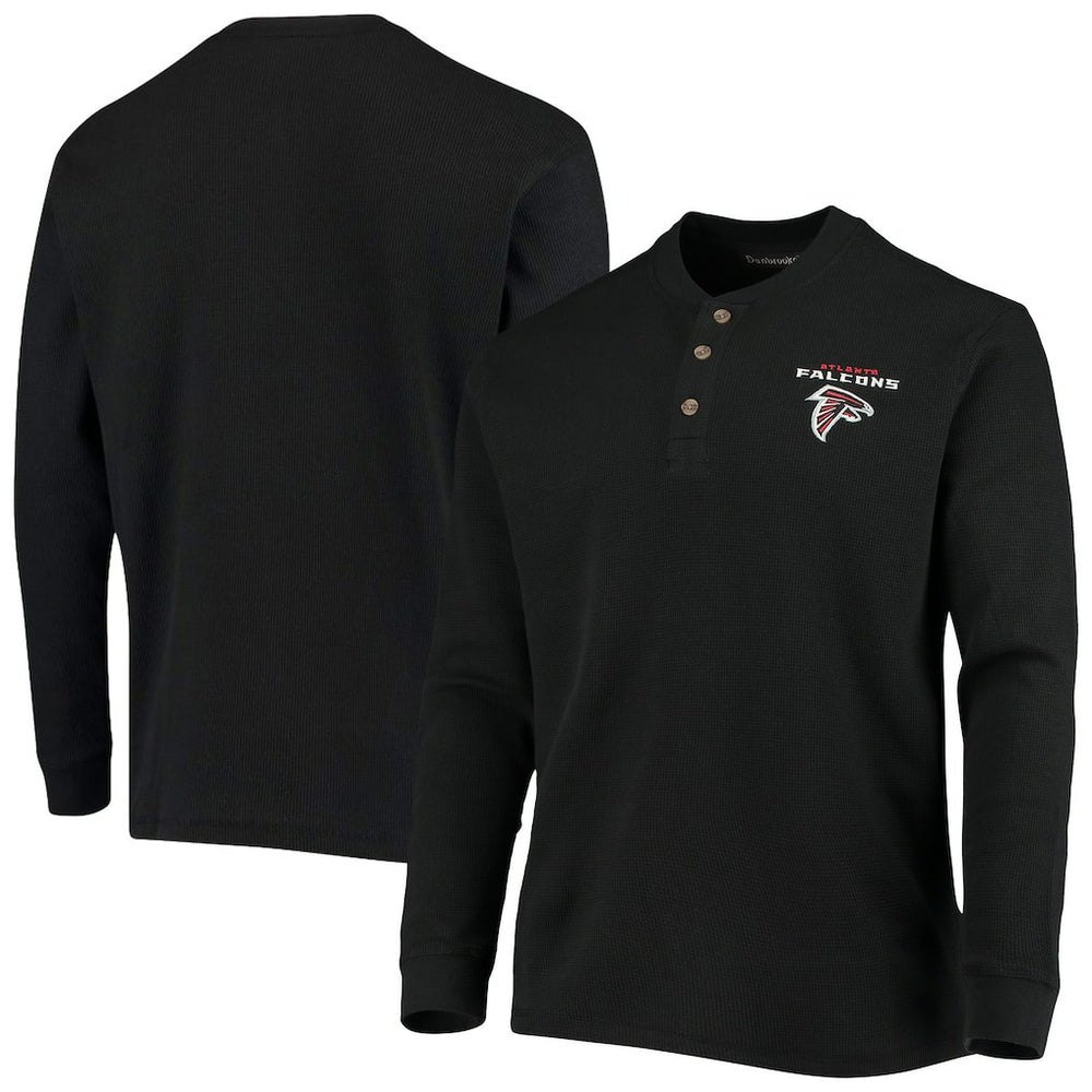 Atlanta Falcons Dunbrooke Logo Maverick Thermal Henley Long Sleeve T-Shirt - Black outlet
