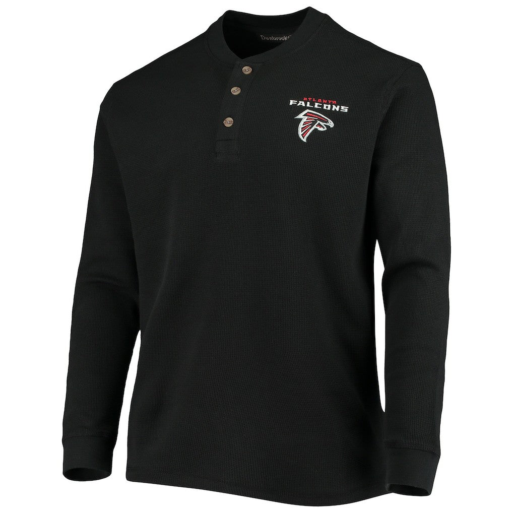 Atlanta Falcons Dunbrooke Logo Maverick Thermal Henley Long Sleeve T-Shirt - Black outlet