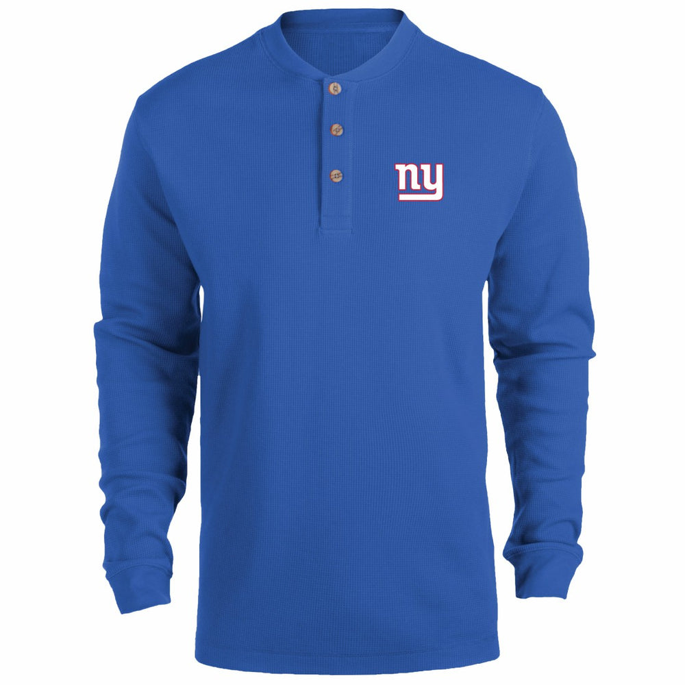 New York Giants Dunbrooke Logo Maverick Thermal Henley Long Sleeve T-Shirt - Royal on sale