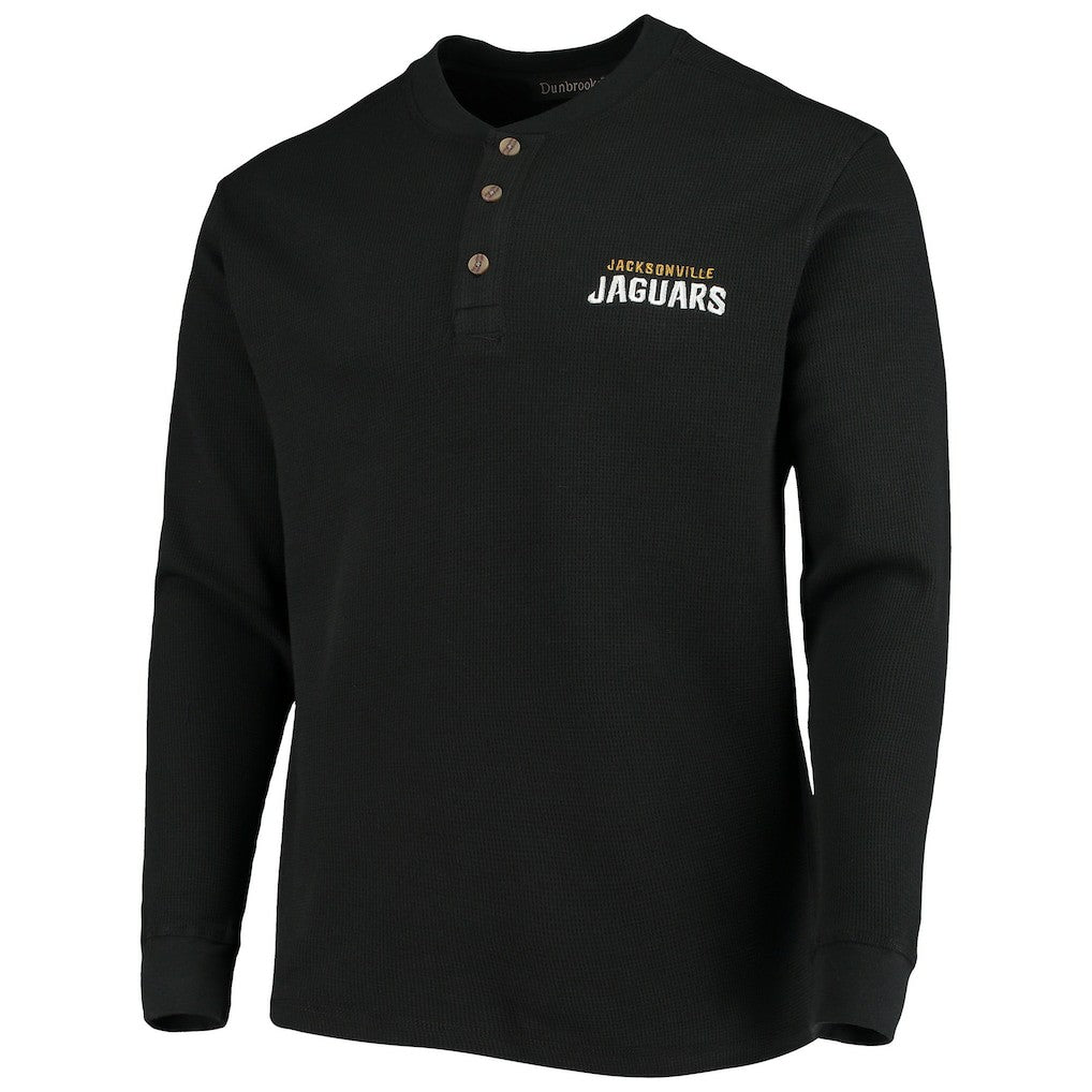 Jacksonville Jaguars Dunbrooke Logo Maverick Thermal Henley Long Sleeve T-Shirt - Black cheap