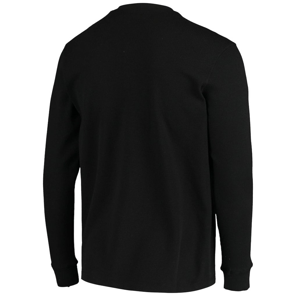 Las Vegas Raiders Dunbrooke Logo Maverick Thermal Henley Long Sleeve T-Shirt - Black on sale