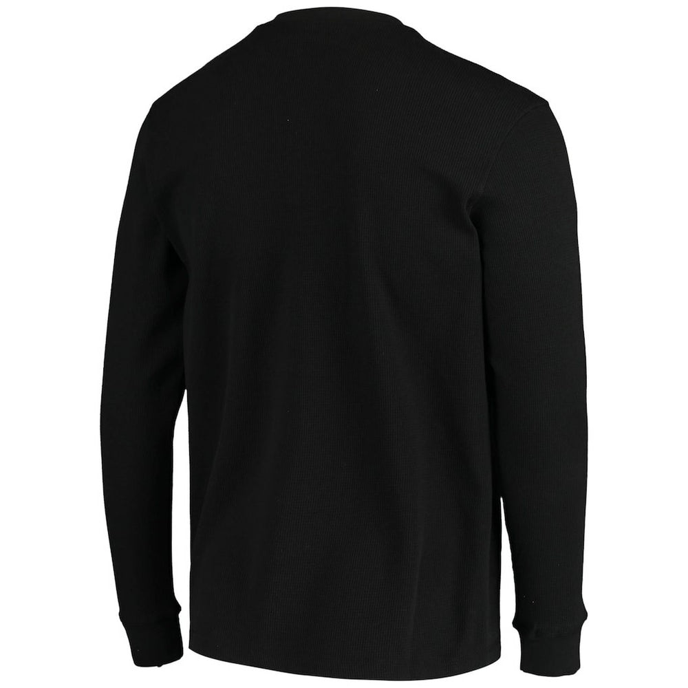 Las Vegas Raiders Dunbrooke Logo Maverick Thermal Henley Long Sleeve T-Shirt - Black on sale