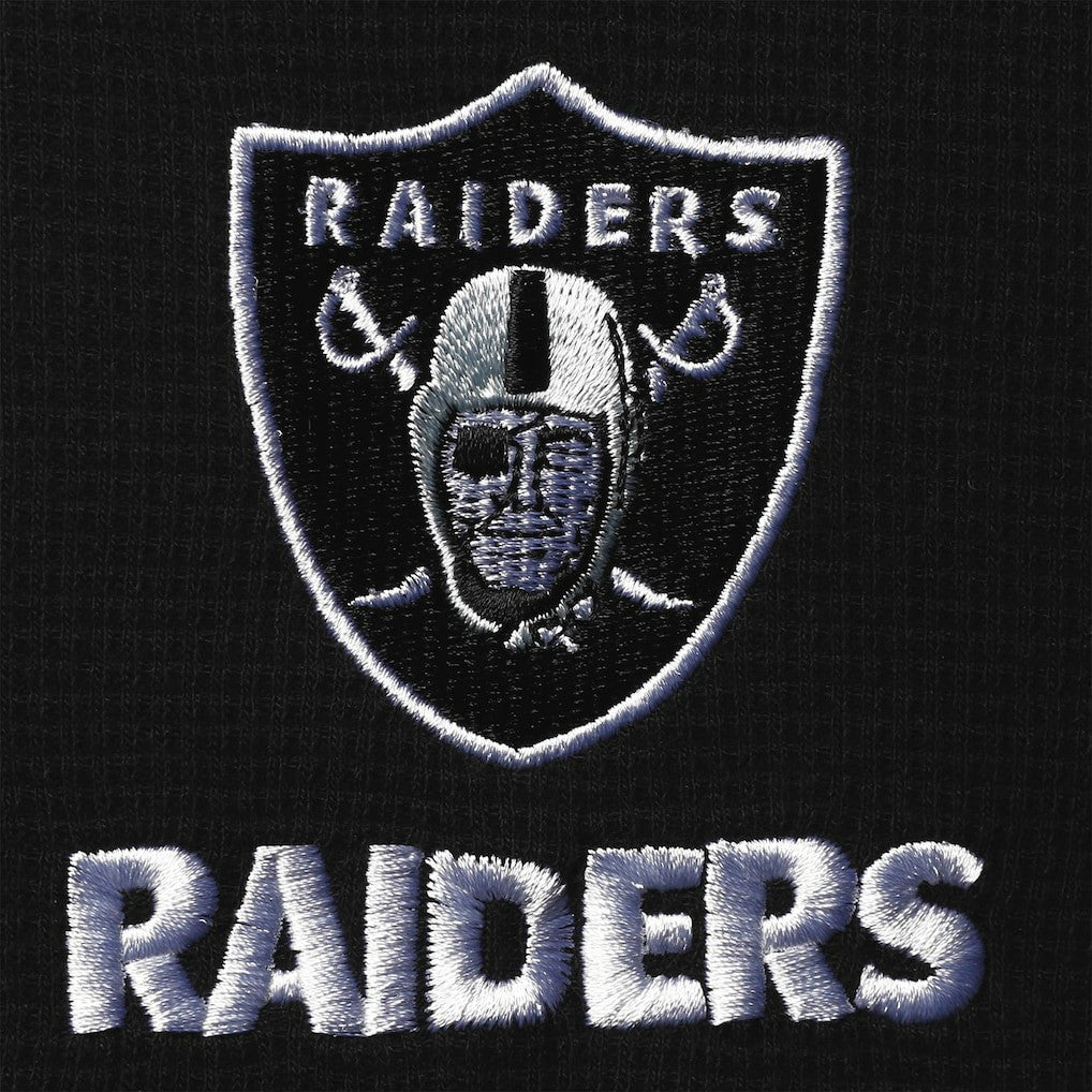 Las Vegas Raiders Dunbrooke Logo Maverick Thermal Henley Long Sleeve T-Shirt - Black on sale