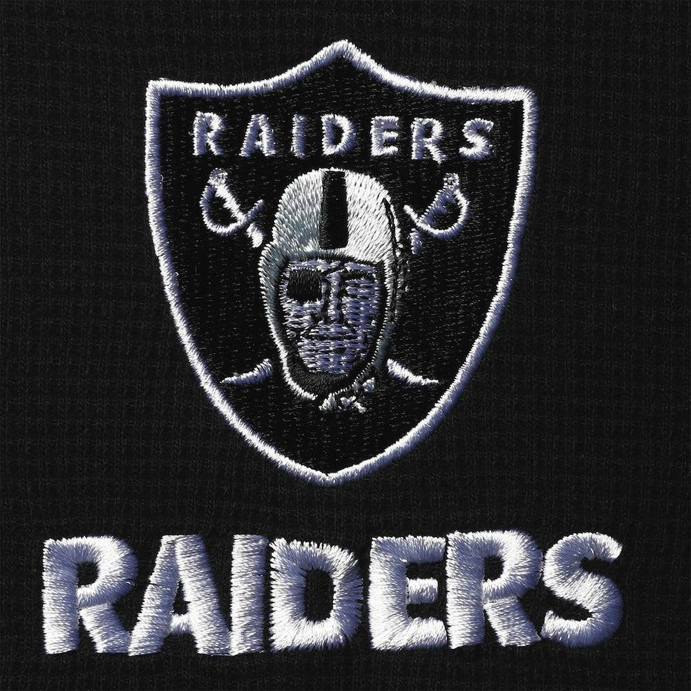 Las Vegas Raiders Dunbrooke Logo Maverick Thermal Henley Long Sleeve T-Shirt - Black on sale
