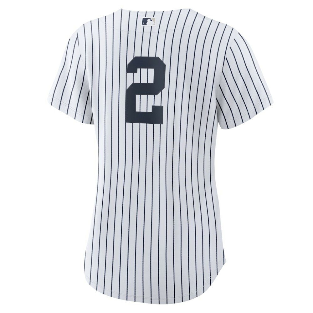 Derek Jeter New York Yankees Women's Home Replica Player Jersey White/Navy