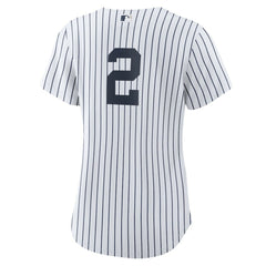 Derek Jeter New York Yankees Women's Home Replica Player Jersey White/Navy