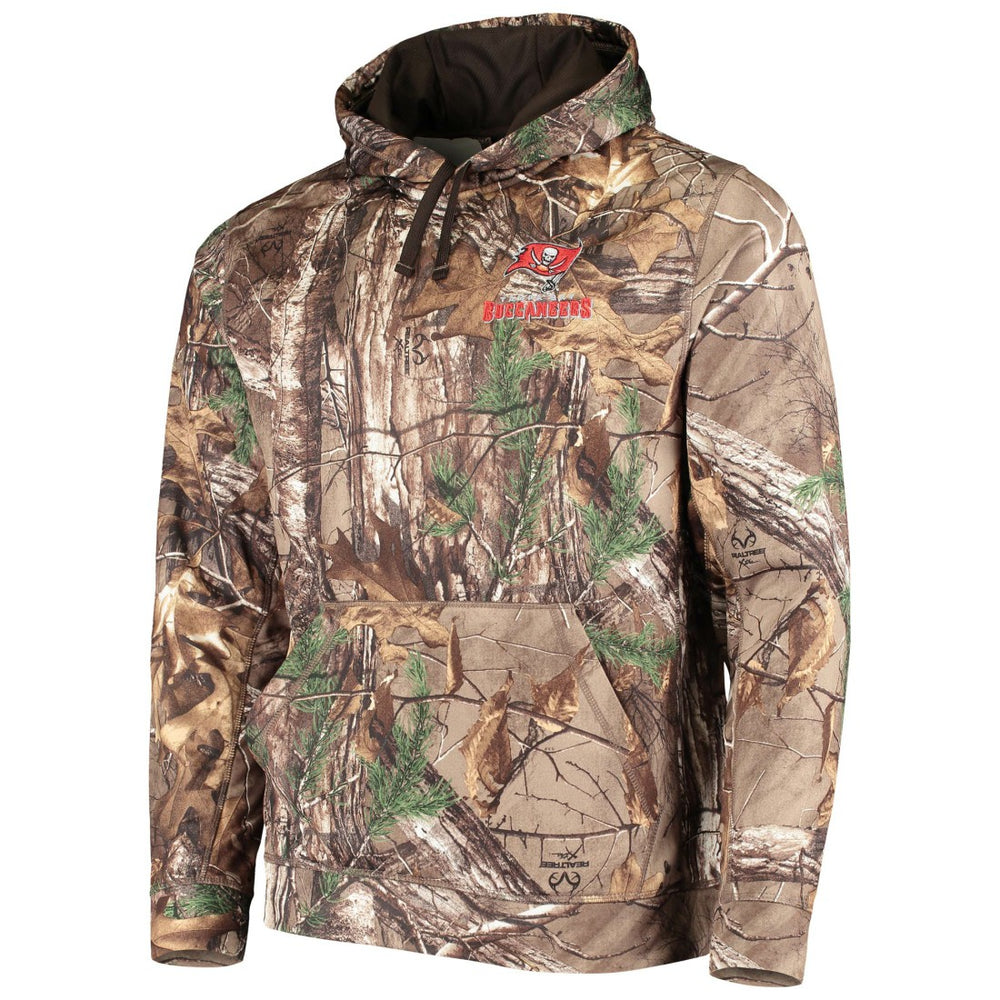 Tampa Bay Buccaneers Dunbrooke Circle Champion Tech Fleece Pullover Hoodie - Realtree Camo on sale