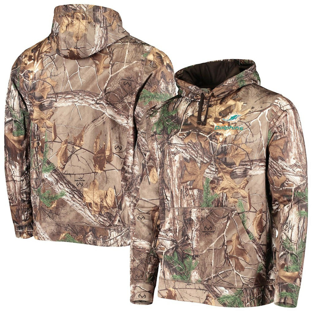 Miami Dolphins Dunbrooke Circle Champion Tech Fleece Pullover Hoodie - Realtree Camo sale