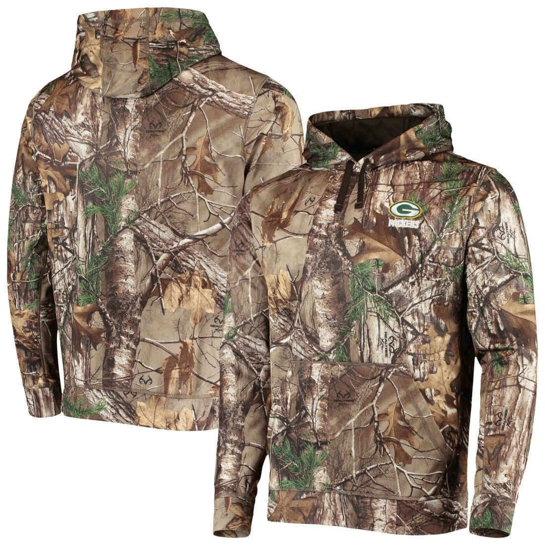 Green Bay Packers Dunbrooke Circle Champion Tech Fleece Pullover Hoodie - Realtree Camo sale