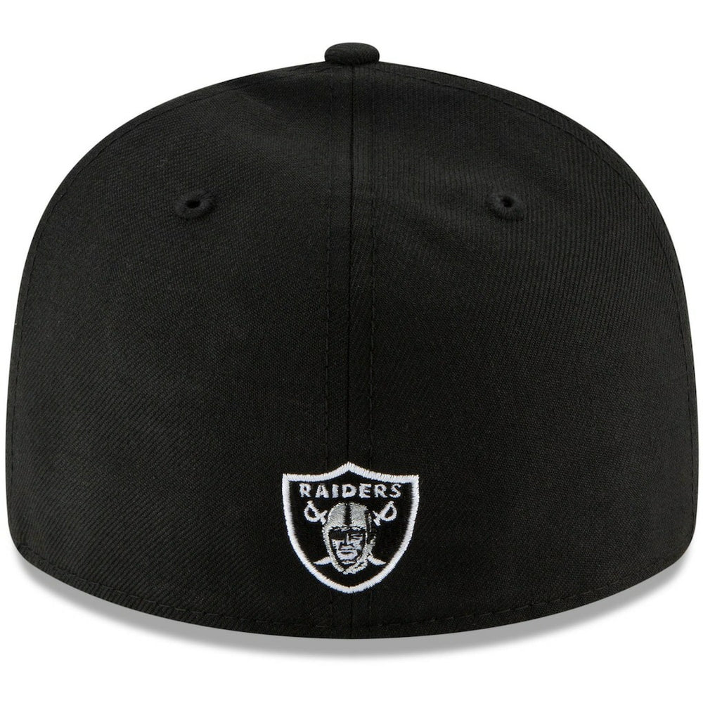 Las Vegas Raiders New Era Omaha Script Low Profile 59FIFTY Fitted Hat - Black for sale