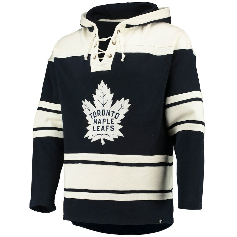 Auston Matthews Toronto Maple Leafs '47 Player Name & Number Lacer Pullover Hoodie - Blue Hoodies
