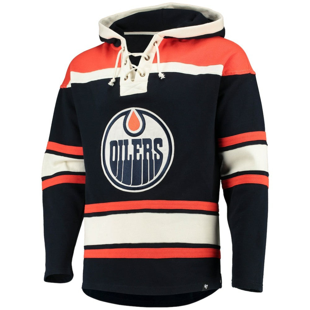 Connor McDavid Edmonton Oilers '47 Player Name & Number Lacer Pullover Hoodie - Navy Hoodies